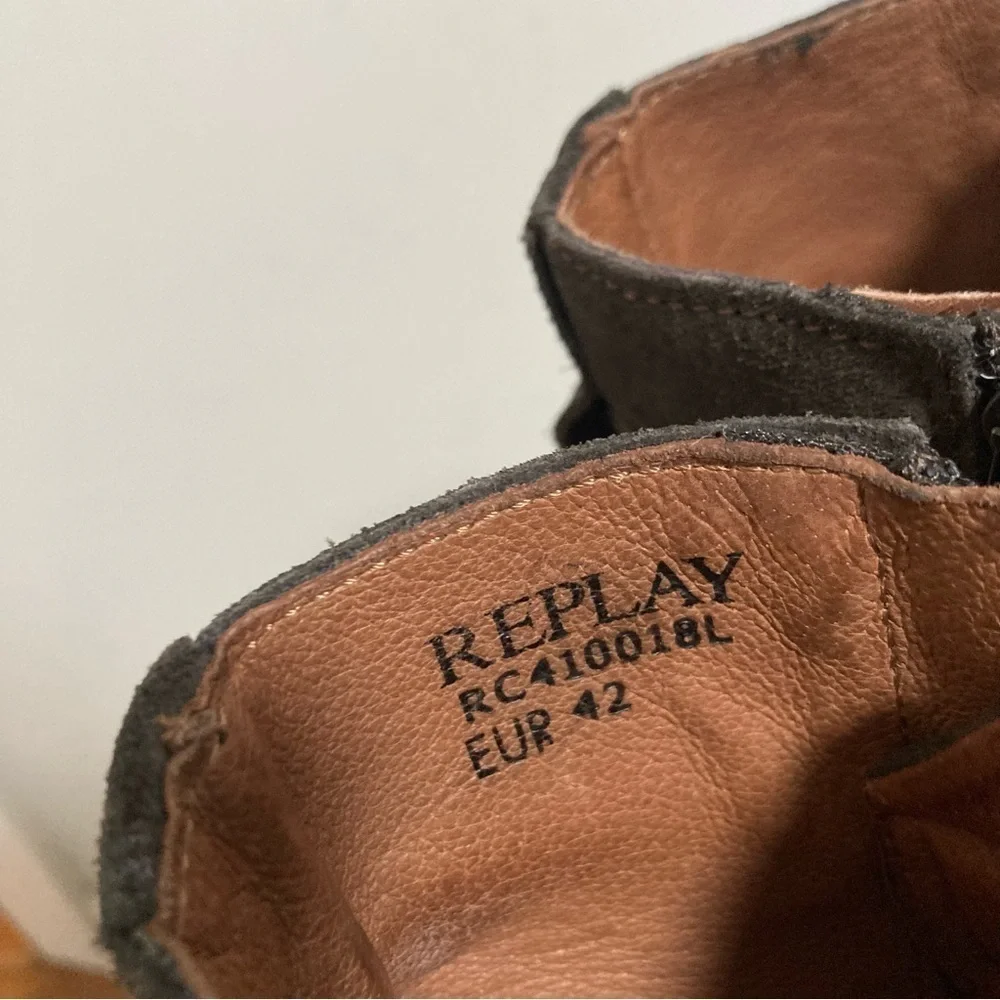 Replay Pack Brown Suede Lace Up Military Utility Combat Mid Boots